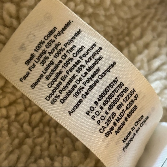 ARITIZIA WILFRED FREE WASHED DENIM SHERPA LINED OVER-SIZED JEAN JACKET SZ XXS - Picture 8 of 12